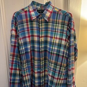 Men’s Ralph Lauren Multi Color Button Down Classic Fit-Size L